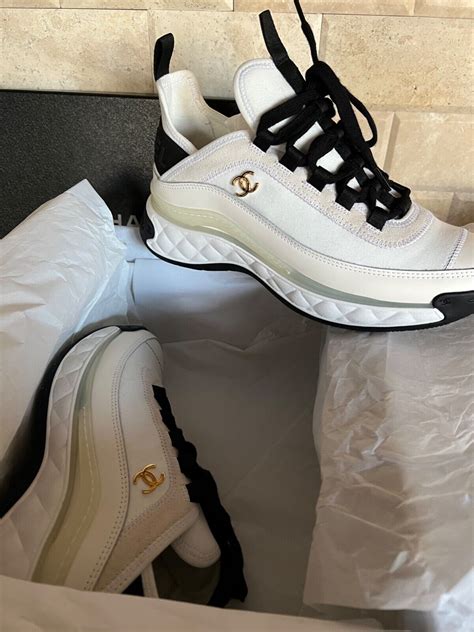 gold chanel sneakers|Chanel high top sneakers.